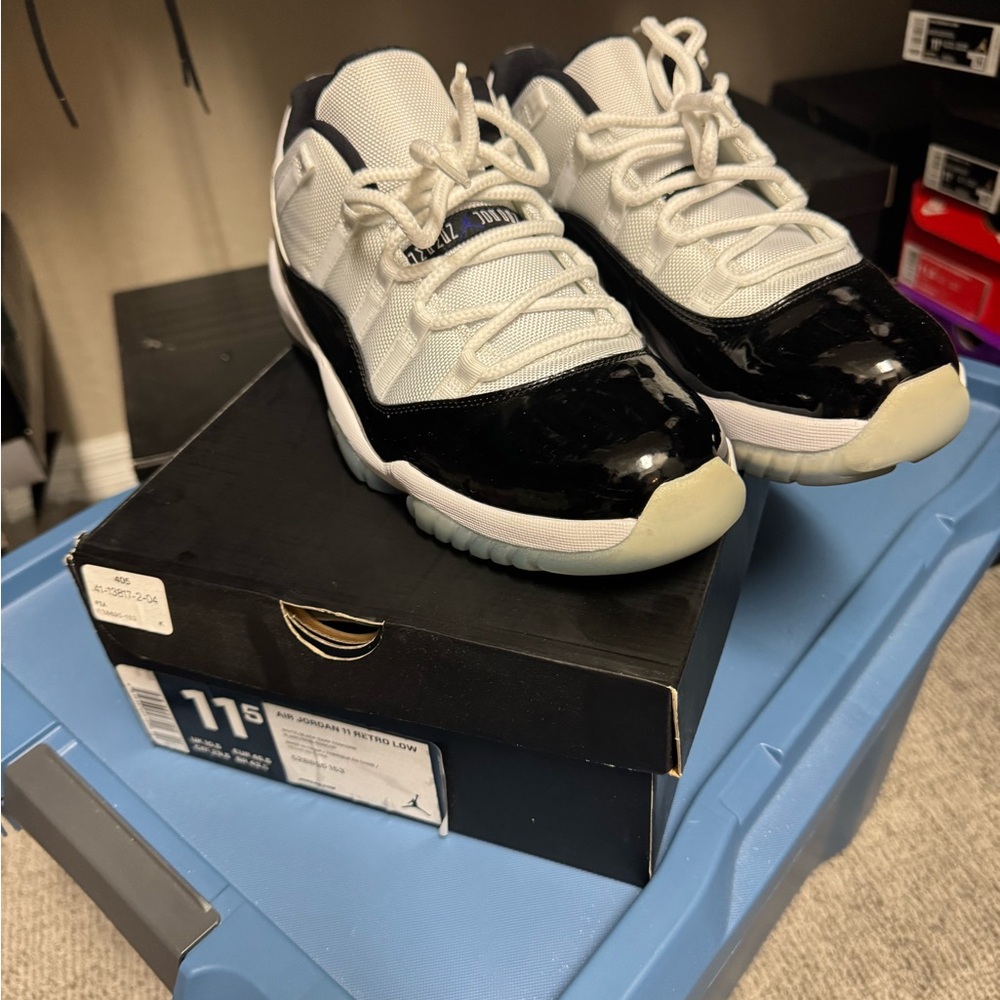 Nike Air Jordan 11 Low Black and White Sneakers